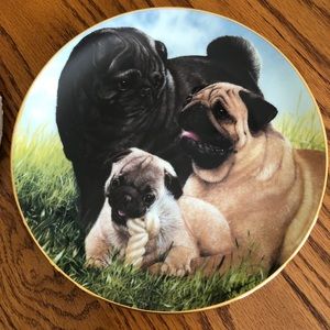 The Danbury Mint “Proud Pugs” Collector’s Plate
